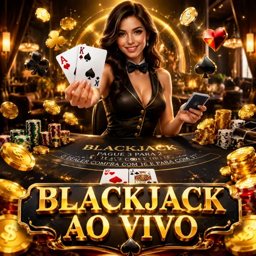 Mesa de blackjack com fichas organizadas à frente do dealer