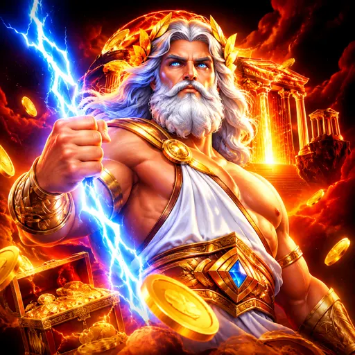 Zeus entre gemas coloridas no slot Gates of Olympus